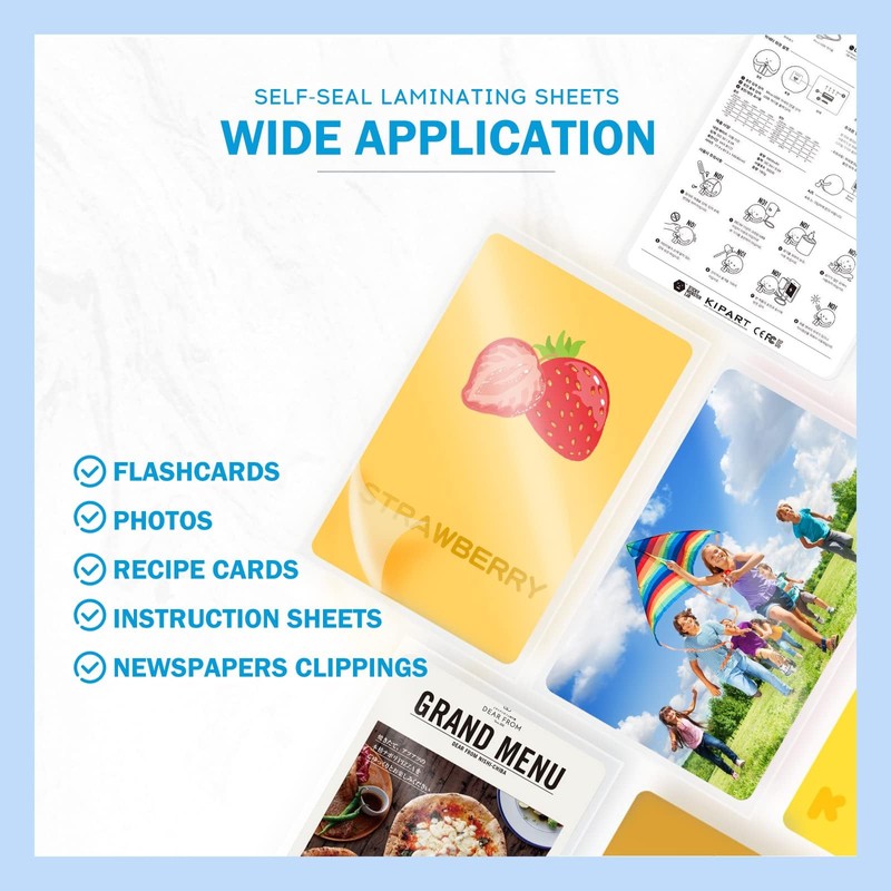 Uinkit 10mil Thicker Self Sealing Photo Laminating Pouches 4 x