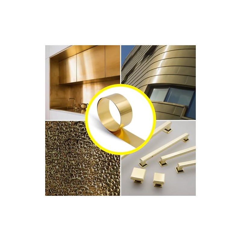 Uxney Uxney Brass Sheet, Brass Plate Gold Foil Sheets Brass