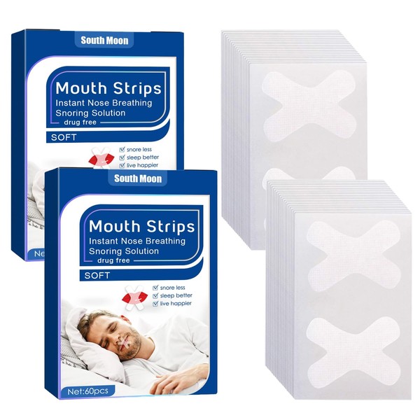 Mouth Tape for Sleeping Funmo 120 Pieces Mouth Plasters Sleeping Mouth Tape Sleep Anti Snoring Plasters Sleep Strips Mouth Band Support for Sleep Apnea and Nasal Congestion, Snoring Aid Device