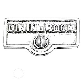 25 Switch Plate Tags DINING ROOM Name Signs Label Chrome Brass | Renovator's Supply