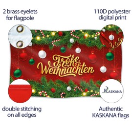 Christmas Flag 90 x 150 cm with Eyelets - Christmas Flag Merry Advent Season - Vivid Digital Print - Flag Advent - Flag Christmas - Double Stitching