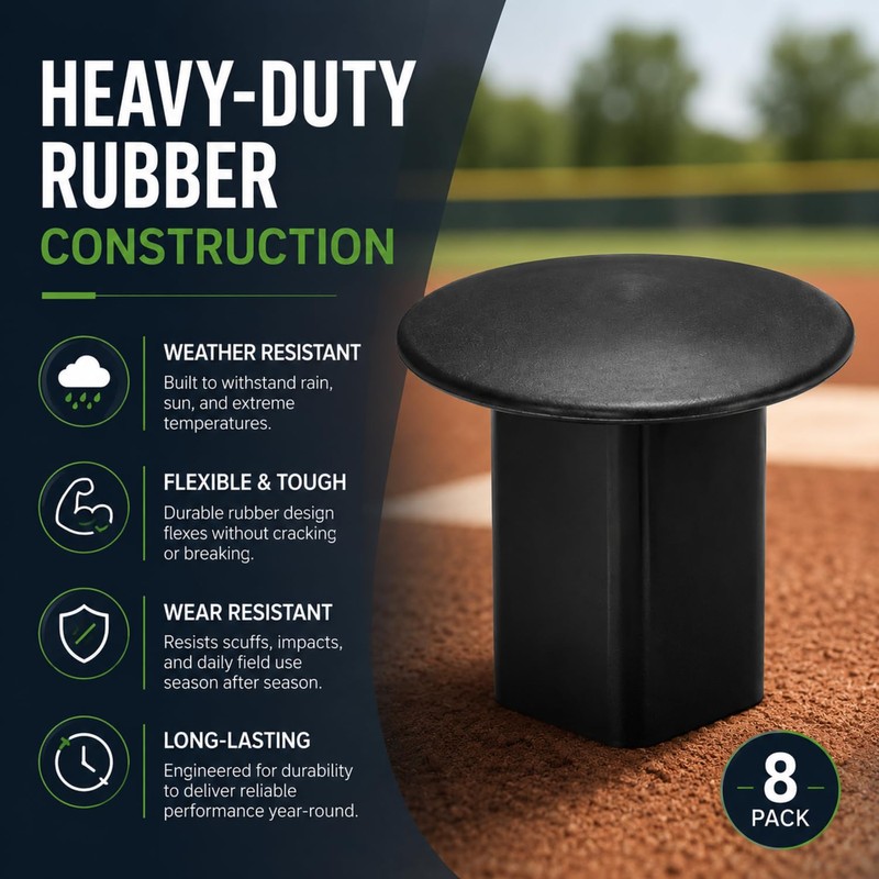 8 Pcs Baseball Base Plugs for Baseball Field, Base Anchors,