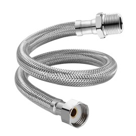 Flexible Tap Hose Length Hose for Tap or Shower in Stainless Steel | Flexi Hose Pipe for Kitchen tap, Shower Hose, Bathroom tap hose (40cm)
