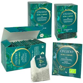 Creano Organic Tea Sweet 3 Mint, Herbal Tea Blend, Organic Tea Bag Tea, Pack of 3 (3 x 20 Bags)