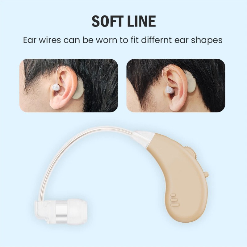 JINGHAO Rechargeable Hearing Amplifier – 18H Battery, Noise Reduction &