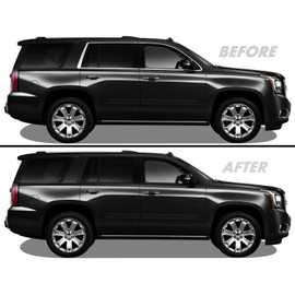 Chrome Delete Blackout Vinyl Overlay for 2015-2020 GMC Yukon Window Trim (Matte Black)