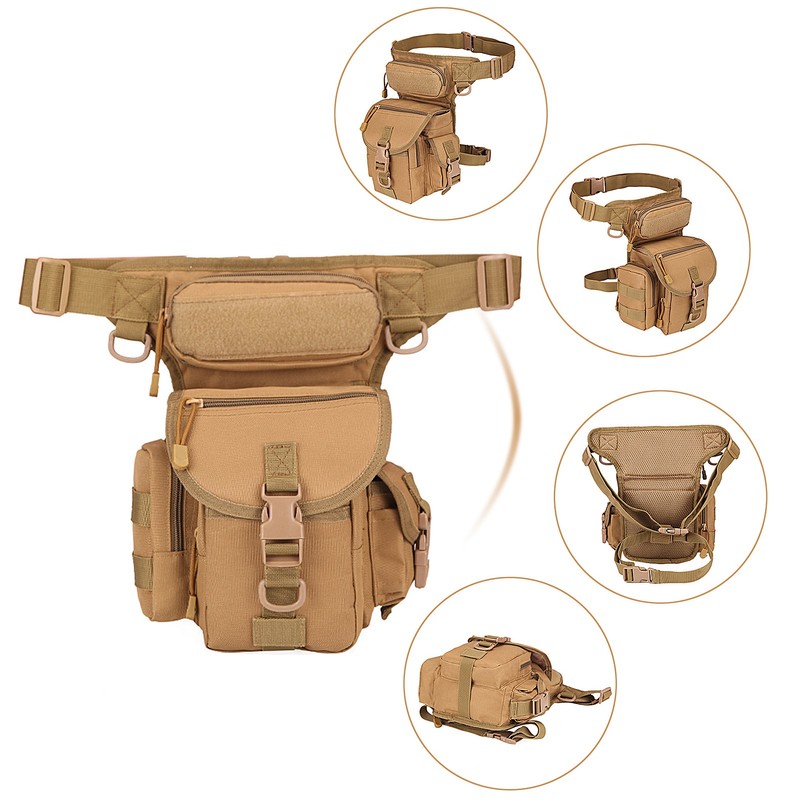 Drop Leg Bag Waterproof Thigh Waist Packs Pouch for Traveling