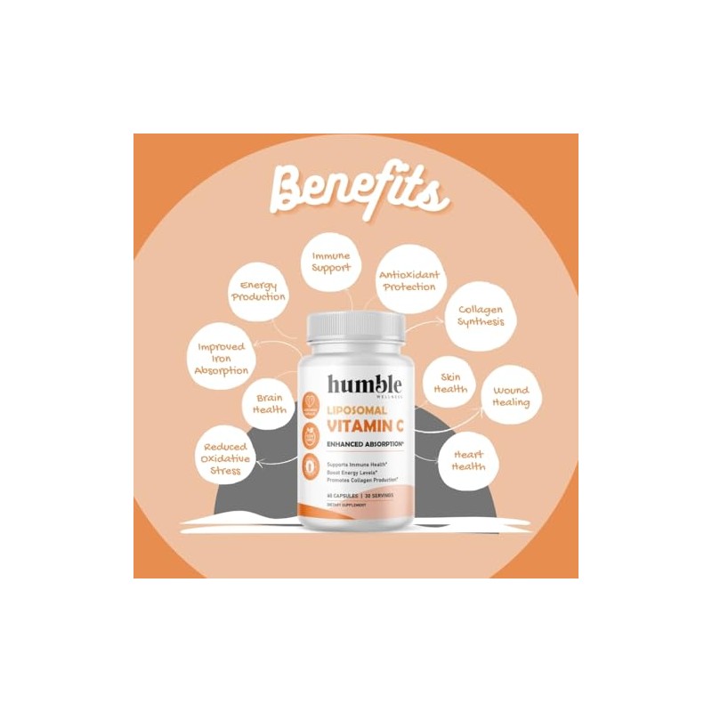 Vitamina C Liposomal 60 Cápsulas - Suplemento Antioxidante para la