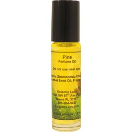 Pine Perfume Oil, 0.3 Oz Portable Roll-On Fragrance with Long-Lasting Scent, Delightful Essential Oils and Jojoba Oil For Daily Use