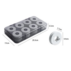 Leadigol Fishing Line Spool with Box, 16Pcs Foam Fishing Line Winding Board Plates Line Storage Box Fishing Line Organizer Fishing Accessories(Transparent)