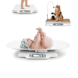 Baby Weight Scale,Multifunctional Weighing Scales for Cats with Scratcher, with Two Trays,up to 66 Lbs with Hold Function,Accurate Digital Scale for Infants,Toddlers,Pet,Cat Scale
