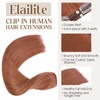 Elailite Clip in Hair Extensions Real Human Hair Double Weft