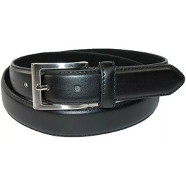 CTM Cinturón Básico De Piel 2.8cm Para Hombre Hebilla Plateada