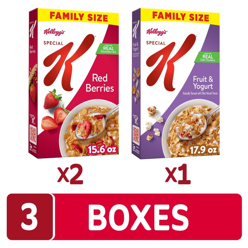 Kellogg’s Special K Breakfast Cereal, Family Breakfast, Fiber Cereal, Family