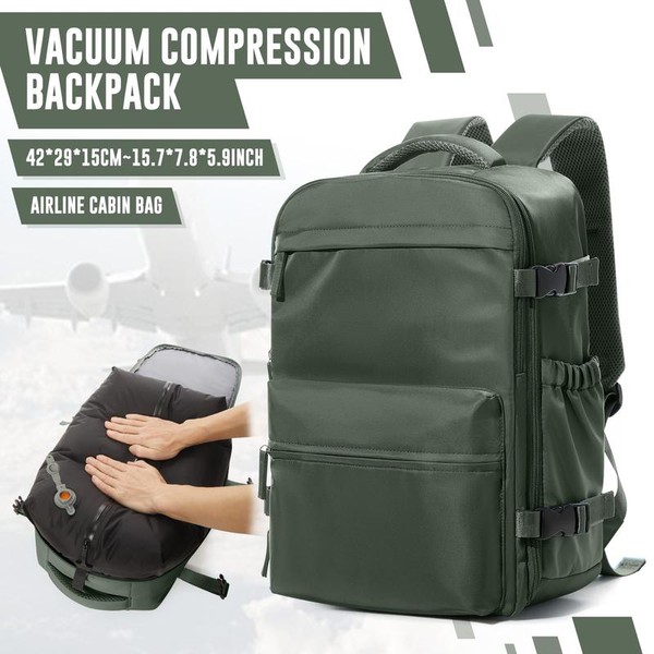 HYC00 Vacuum Travel Backpack with Pump, Vacuum SealCompression Backpack, Large