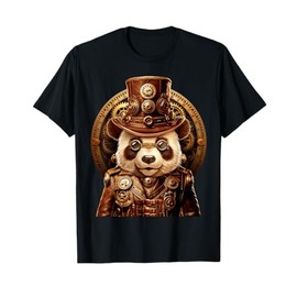 Panda Stempunk or Steam-punk Style T-Shirt