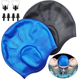 Gorros de Natación para Mujeres y Hombre, Gorras de natación para cabello largo Gorras de Natacion para Cabello Largo, Gorras para Nadar para Adulto c