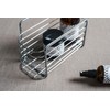 BlissHome Lock 'n Roll Suction Cup Rectangular Basket: No-Drill, Rust-Resistant
