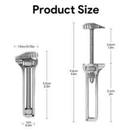 Mini Multitool Wrench, Alloy Tool Adjustable Wrench Rustproof Corrosion Resistant, Multi-Purpose Tool, Such as Bottle Opener, Nail Puller, Caliper, Keychain Gift for Men, Father