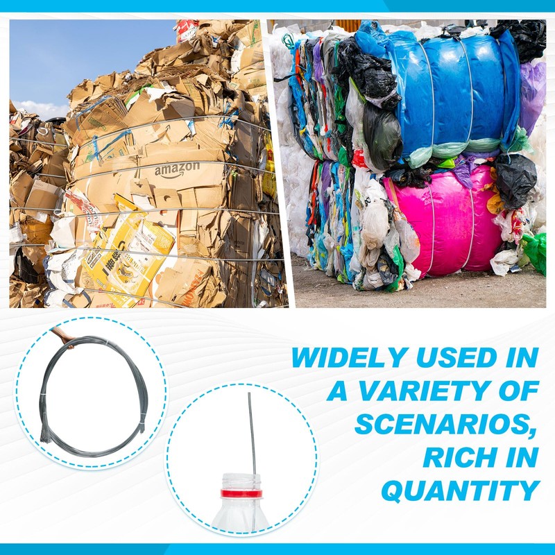 Therwen 100 Roll 14 ft Galvanized Steel Wire Bulk, 2