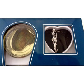 Love Wish Pearl Kit Chain Necklace Kit Pendant Cultured Pearl in Kit Set with Stainless Steel Chain 16" (16, Mermaid)