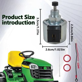 Vicue Upgraded 12 757 33-S Carburetor Fuel Solenoid for Craftsman 917255251 917256541 917256551 917256552 917256580 Lawn Tractor