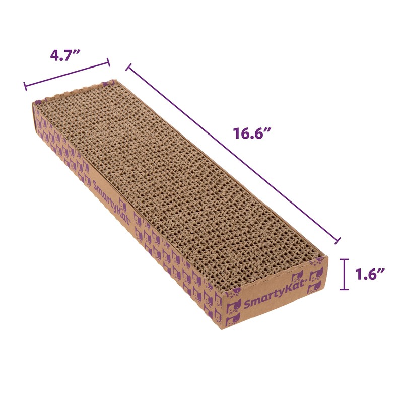 SmartyKat Super Scratcher Corrugated Cat Scratcher, Catnip Infusion Technology -