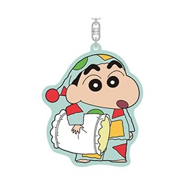 Toshin Pack Key Holder, Crayon Shin-chan, White, Package: W 3.7 x H 5.1 inches (95 x 130 mm), Material: PVC, white
