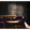 IDEQUY 1-Light Gold Pendant Light Fixtures,Mini Crystal Chandelier for Entyway