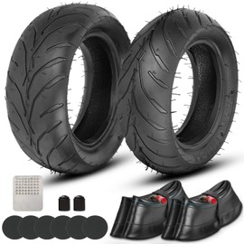 GREHUA 90/65-6.5 110/50-6.5" Front Rear Tire and Inner Tube Compatible with 49cc Lucky 7 Cag MTA1 MTA2 GP-RSR X-Treme MotoTec Fit Right FRP X-PRO Blast SYX MOTO Apex XtremepowerUS Mini Gas Pocket Bike