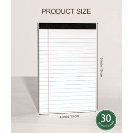 Legal Pads 4x6 Small Notepads, 14-Pck Note Pads for Work Mini Pocket Notepad White Paper Writing Pads Narrow Ruled Scratch Memo Pads for Office Home Taking Quick Notes, Perforated, 30 Sheets Per Pad