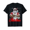 African American Santa Christmas Pajama Cool Black X-Mas T-Shirt