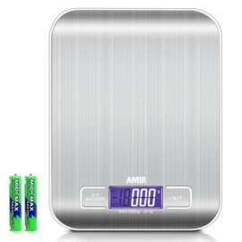 Brifit Küchenwaage 5kg, Digitalwaage Professionelle Waage Präzision auf bis zu 1g, Electronische Waage, Briefwaage mit 6 Wiegeeinheiten, Tara-Funktion, LCD-Display, Auto-Off