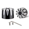 KaTur Motorcycle Black CNC Deep Cut Front Axle Nut Cover