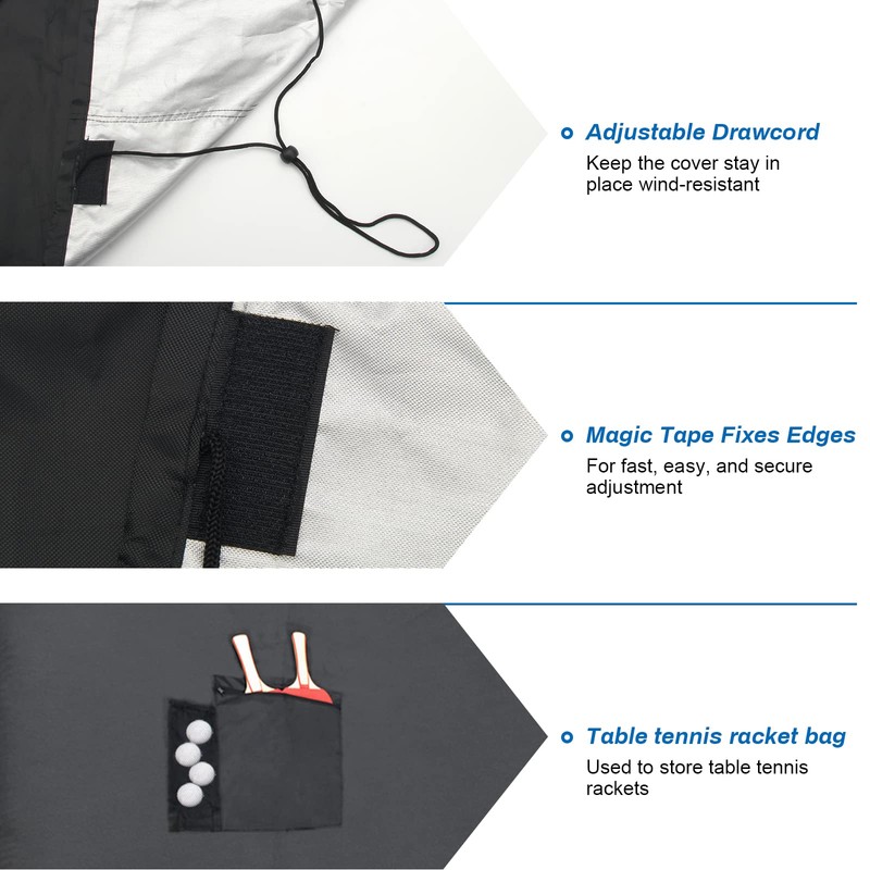 Coolrunner Ping Pong Table Cover - Waterproof Indoor & Outdoor,