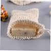 Gatuida 5pcs Cotton Linen Bathing Soap Bags Exfoliating Mesh Soap