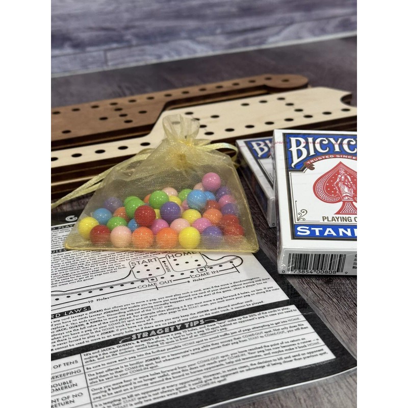 WoodenEssence CO 2-8 Player Pegs and Jokers or Marbles NEW