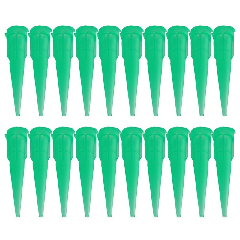Auniwaig 100PCS Industrial Blunt Tip 18ga Green Tapered Dispensing Fill