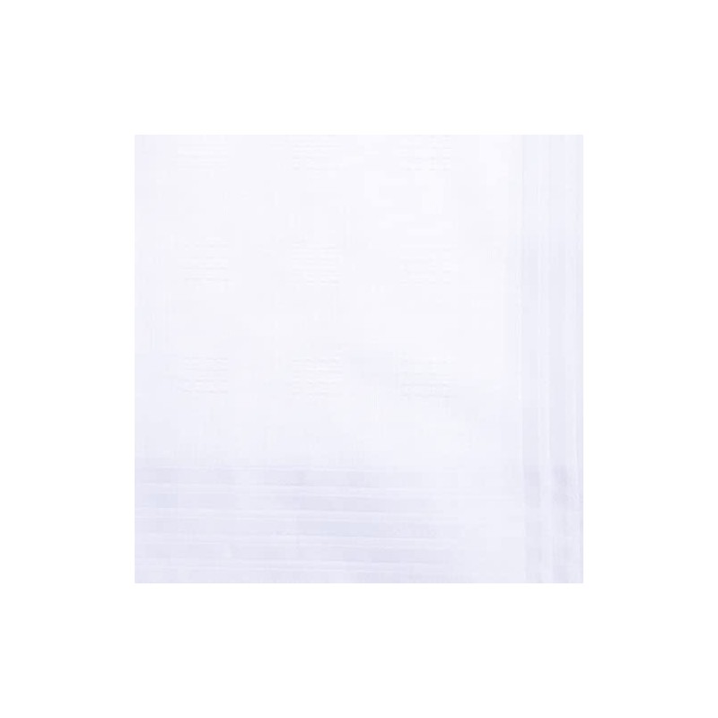 Men's Formal Handkerchief, White, Off-White, Ceremonial Occasions (Off White Plaid)