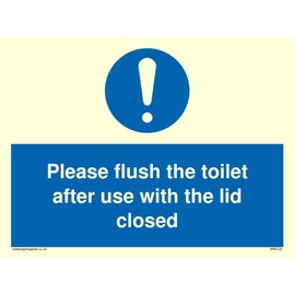 Please rinse the toilet with the lid closed after use.