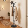 DongRong Marble Base Coat Rack Freestanding, 360° Rotary 16 Hooks