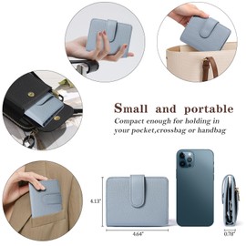 FALAN MULE Wallet Women RFID Blocking Slim Genuine Leather Small Womens Wallet with Zipper Coin Pocket