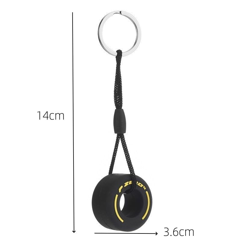 F1 Racing Tire Keychain, 6-Color Mini Keychain, Mini Cute Tire