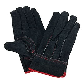 Uniworld KS477 Shadow Tiger Inner Cotton Cow Floor Leather Back Seam M Leather Gloves, Work Gloves