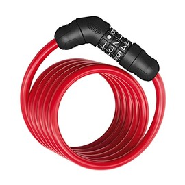 ABUS 4508C, Lucchetto con Cavo a Spirale Unisex Adulto, Rosso, Unica