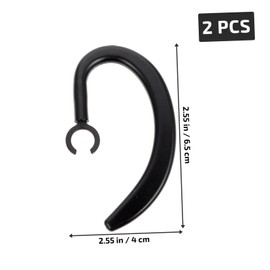 SEWACC 2pcs Rubber Ear Hooks for Sports Earbuds Slip Ear Grips Rotation Elasticity for Comfortable Fit Black