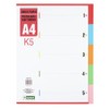 D.RECT Index for A4, K5, 5 Dividers, Ring Binder, Tabs