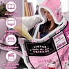 Soft Wearable Blanket Hoodie for Sister, Best Sister Ever Gifts,