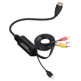 Unbranded New 1080P 720P Composite Audio Video CVBS To HDMI Converter RCA HDMI Converter