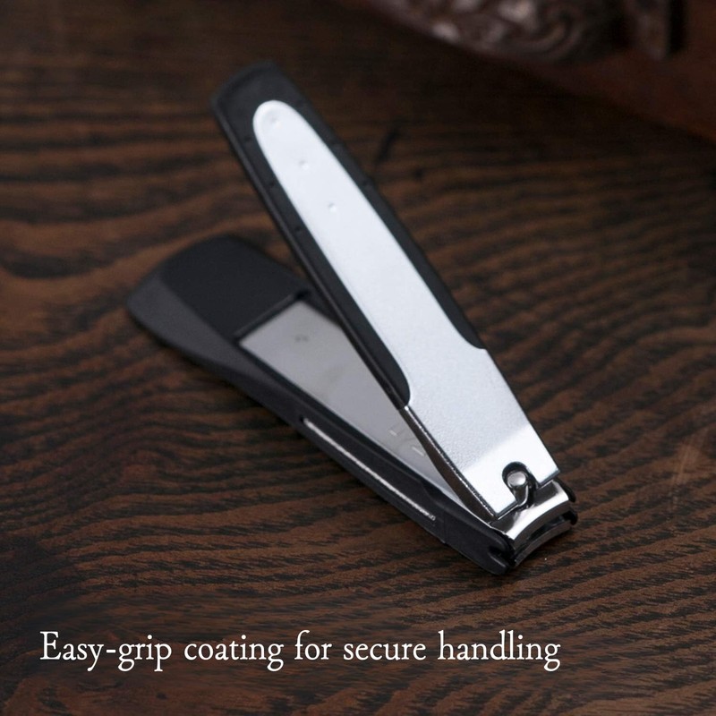 KAI Japanese Nail Clippers With Side Nail File, Stainless Steel,